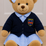 Bear wearing school uniform